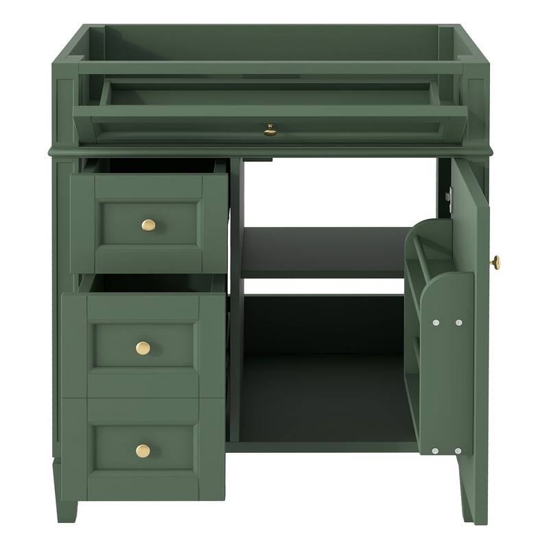 GDFStudio - Ardenton Modern Freestanding Bathroom Vanity with 2 Drawers and a Tip-out Drawer (NOT INCLUDE BASIN) - 29.3'W