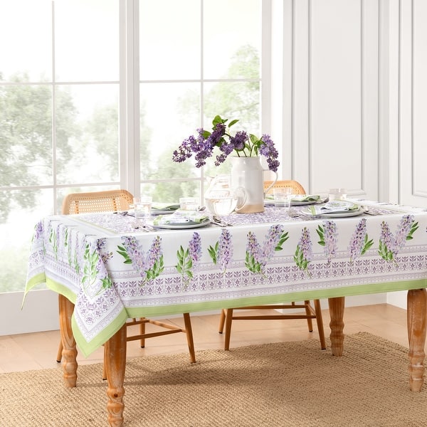 slide 2 of 5, Lilac Garden Floral Tablecloth 60"x102"
