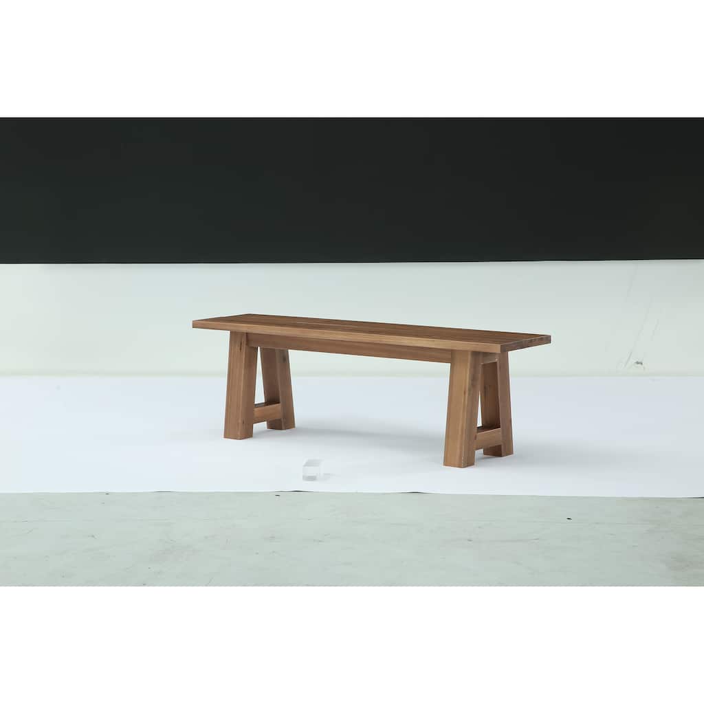 55" Farmhouse Long Bench for Entryway, Dining Room, Hallway