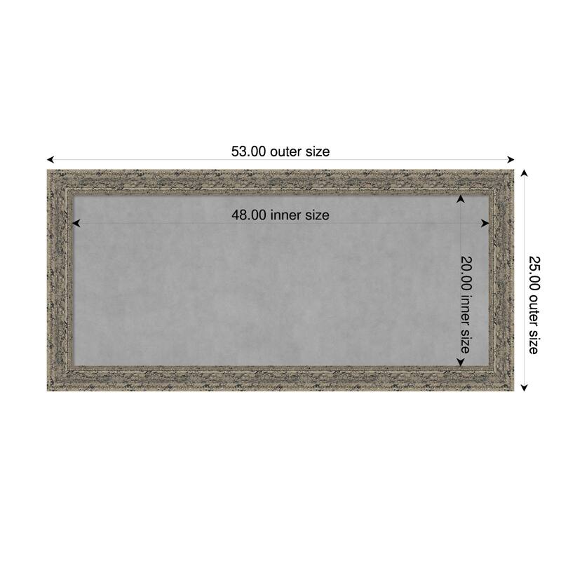 Amanti Art Attic Aged Black Framed - 53 x 25 in - Attic Aged Silver