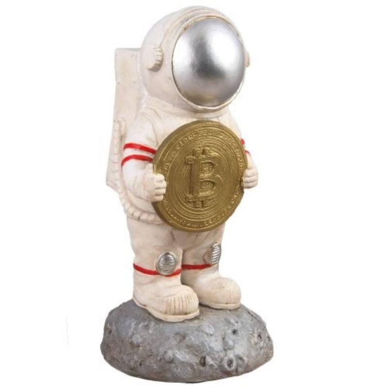 10" Astronaut Standing on Moon Outdoor Garden Statue
