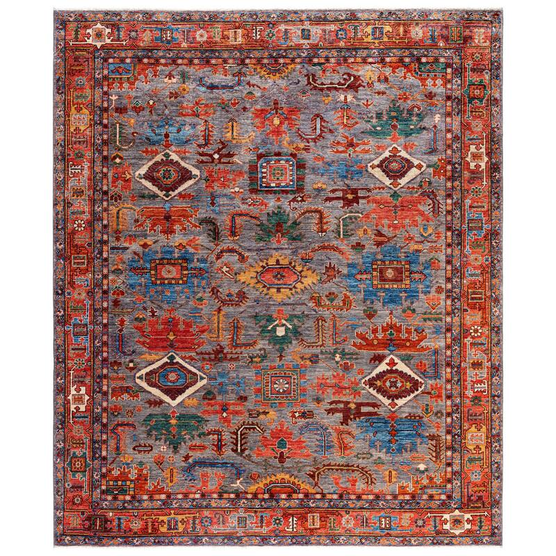 Serapi One-of-a-Kind Hand-Knotted Area Rug - Gray - 8' 2" x 9' 9"