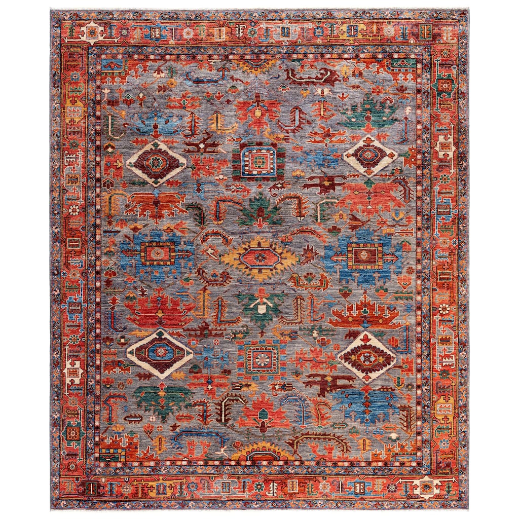 Serapi One-of-a-Kind Hand-Knotted Area Rug - Gray - 8' 2" x 9' 9"
