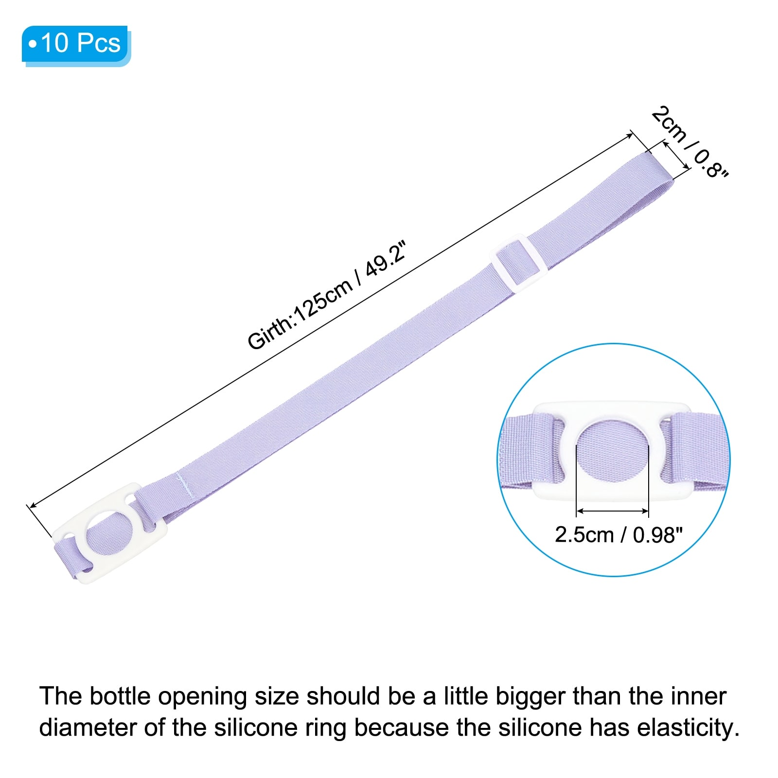 Water Bottle Lanyard, Adjustable Holder Shoulder Strap with Ring Buckle Carrier Clips for Walk Outdoor