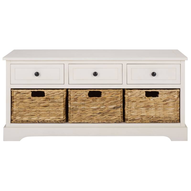 SAFAVIEH Ara Grey 3-Drawer Storage Unit - 42.1" x 15.4" x 19.7" - 42"W x 15"D x 20"H - Ivory