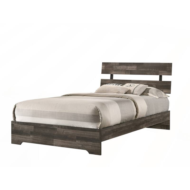 1pc Rustic Twin Platform Bed