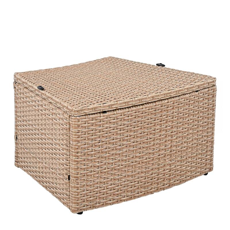 10-Piece Outdoor Sectional Half Round Patio Rattan Sofa Set