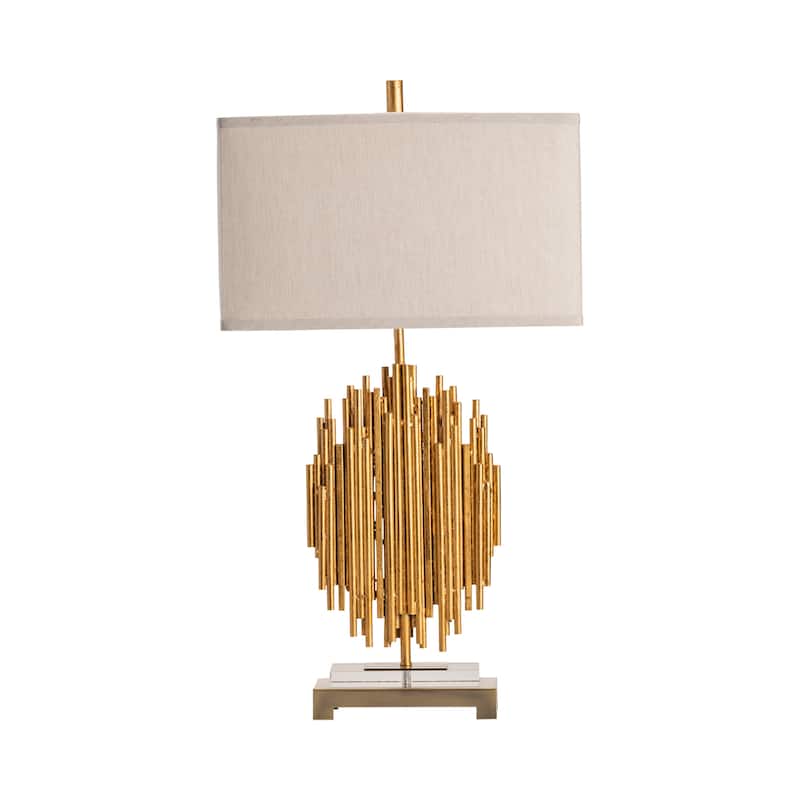 Galveston Table Lamp - 9x5x30.5 - 9x5x30.5 - Brass/White
