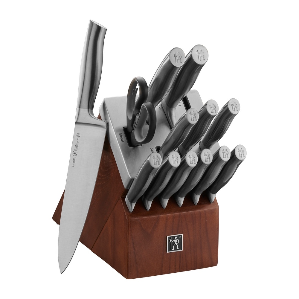 GreenLife 13-Piece High Carbon Stainless Steel Pink Wood Knife Block Set