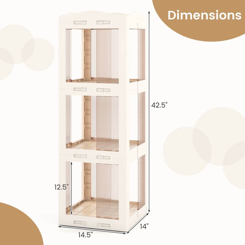 Costway 360° Spinning Bookcase with Swivel Base, 3-Tier Revolving - See Details