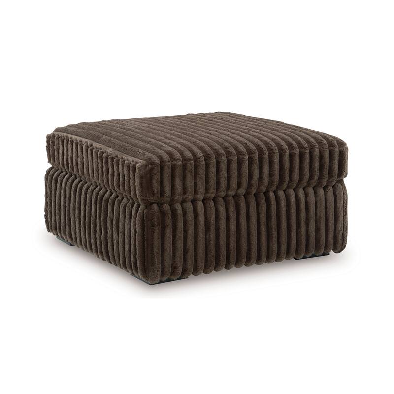 Roundhill Furniture Solenne Oversized Ottoman with Jumbo Corduroy Upholstery