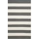 preview thumbnail 31 of 147, SAFAVIEH Handmade Montauk Caspian Stripe Cotton Flatweave Rug 3' x 5' - Grey/Ivory