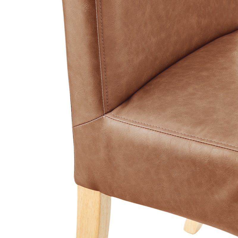 NPD Furniture Valencia Faux Leather Dining Side Chair (Set of 2)