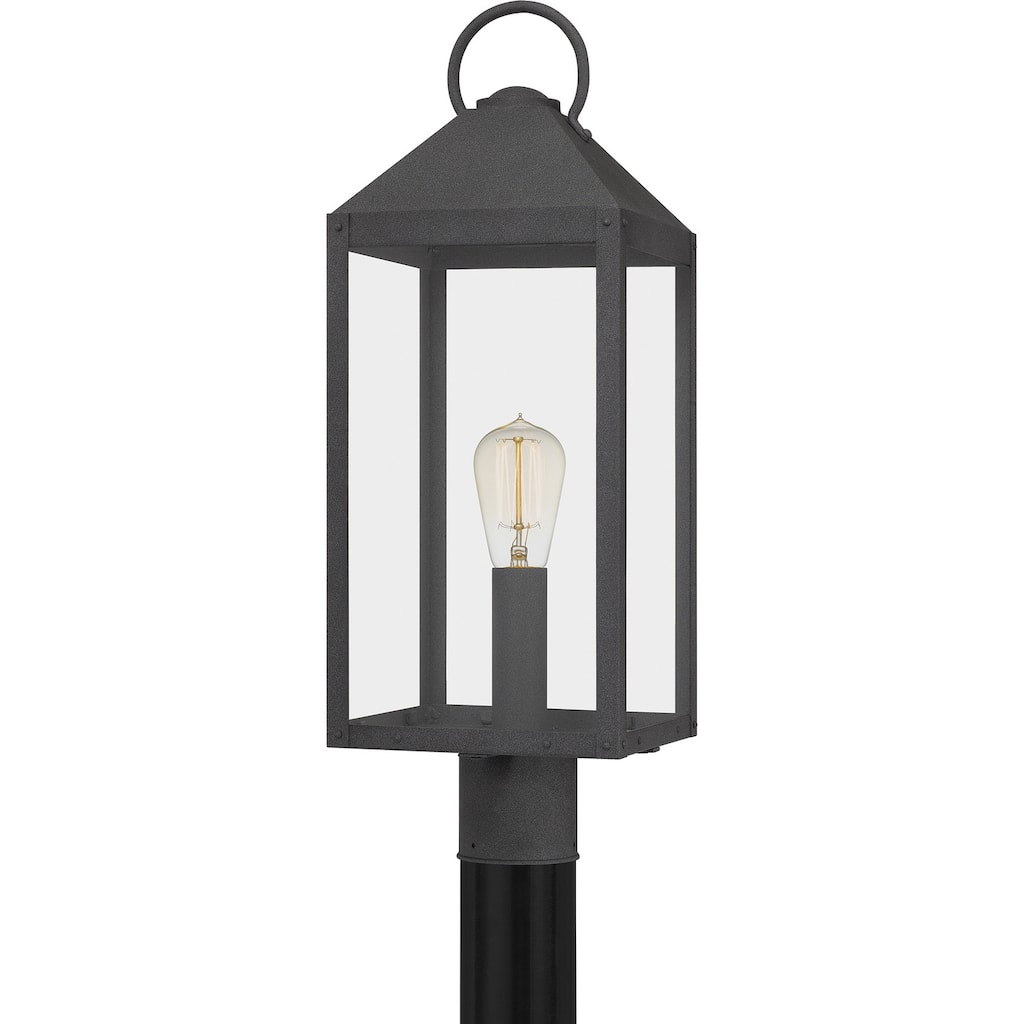 Thorpe 1-Light Outdoor Post Mount in Mottled Black