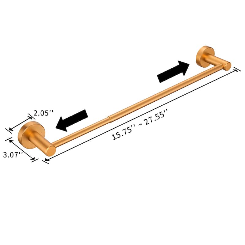 16-27 Inches Adjustable Expandable Wall Mounted Towel Bar