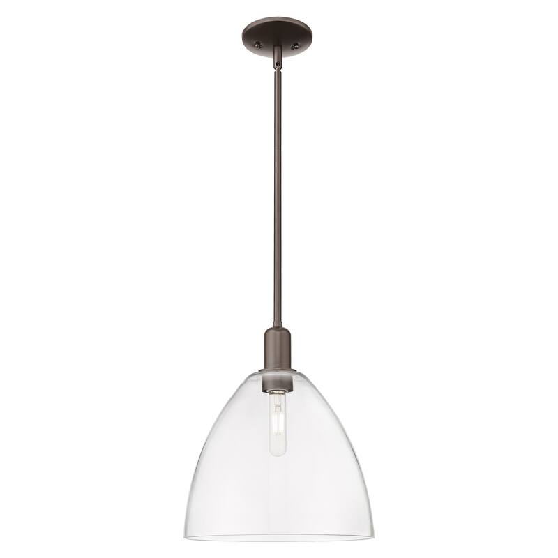 Innovations Lighting Endless Possibilities Arcadia - Bristol - 1 Light 12" Stem Hung Mini Pendant - Clear/Oil Rubbed Bronze