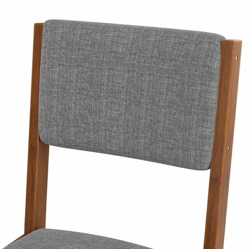Set of 4 Mid Century Modern Fabric Upholstered Dining Chairs