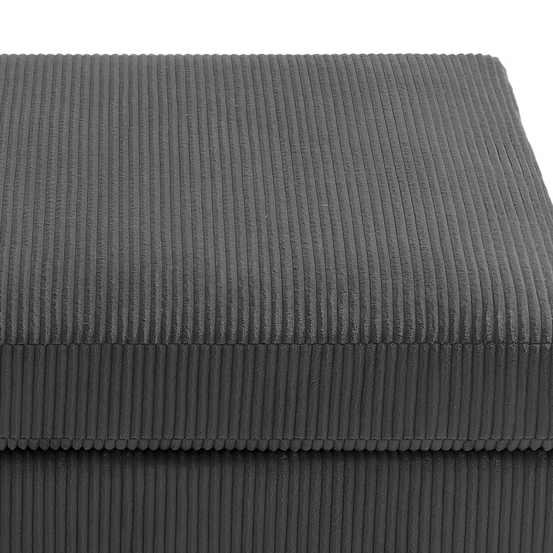 Large Corduroy Ottoman