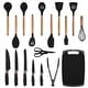preview thumbnail 37 of 41, 19-piece Non-stick Silicone Assorted Kitchen Utensil Set Black