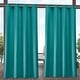 preview thumbnail 16 of 42, ATI Home Indoor/Outdoor Solid Cabana Grommet Top Curtain Panel Pair 54x84 - Dark Teal