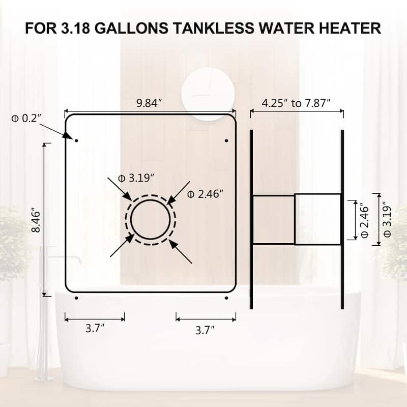 CAMPLUX 12L 3.18-GPM Indoor Propane Gas Tankless Water Heater with Vent Kit