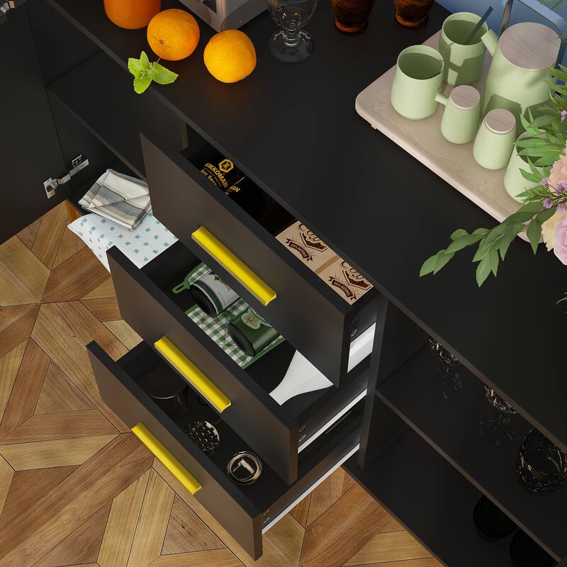 47.2"W x 29.3"H Sideboard Serving Buffet Storage Cabinet Cupboard
