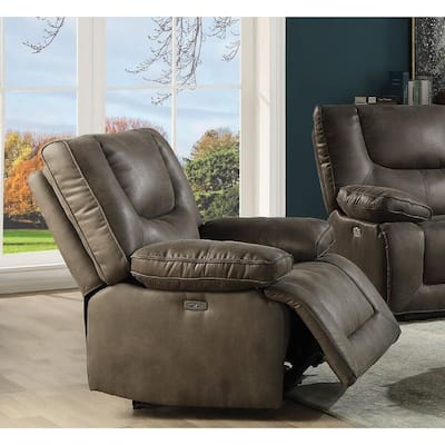 Modern Metal Recliner Power Motion Reclining Function USB Port and External Latch Push-Button for Livingroom & Bedroom