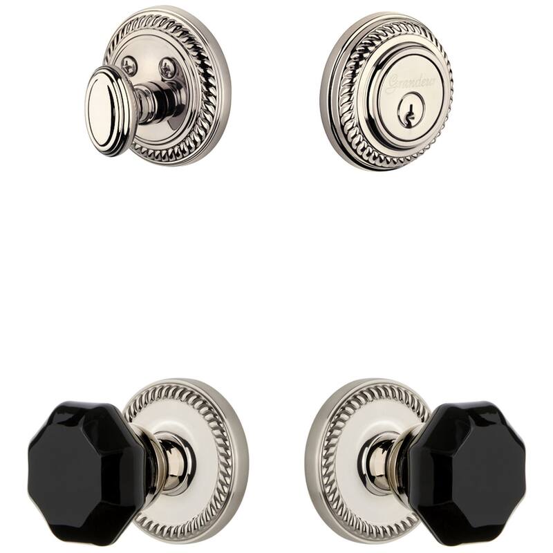 Grandeur Newport Solid Brass Rose Single Cylinder Keyed Entry Deadbolt