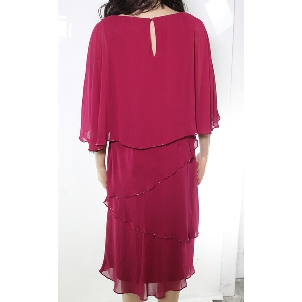 raspberry chiffon embellished maxi dress