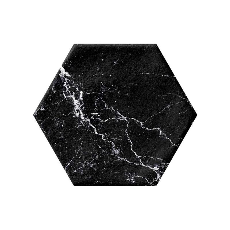 The Tile Life Cadiz 8x9 Porcelain Floor & Wall Tile - Black - 4 x 4 Sample