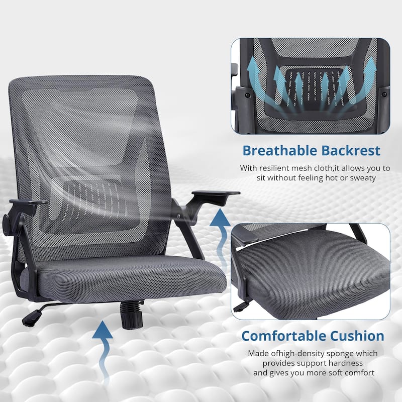 Javlergo Office Mesh Chair Computer Chair with Armrests and Lumbar Support Desk Chair