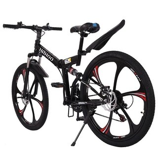 Details about   Mountain Bike 21 Speed 26 Inches Full Suspension Folding Bicycle Daul Disc Brake 