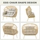 preview thumbnail 6 of 23, Gymojoy Double Wicker Egg Chair Outdoor Oversized Egg Chair