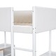 preview thumbnail 71 of 108, Kids Loft Bed Elegance Teddy Fleece Loft Bed with Full Length Guardrail, Storage Shelf, 4 Drawers, and Convertible Desk