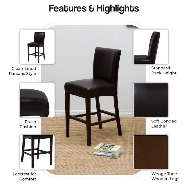 NPD Furniture Milton Bonded Leather Counter Stool