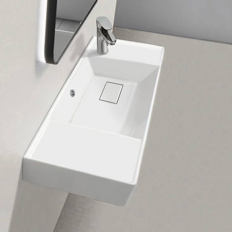 Nameeks CeraStyle 044700-U-One Hole Sharp 31-5/8" Rectangular Ceramic - White