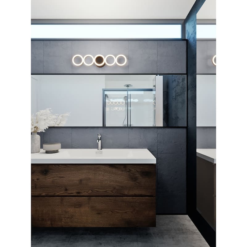 Glo 24" LED Vanity Light - 3000K - 24"L x 2.5"Ext x 4.75"H - Black
