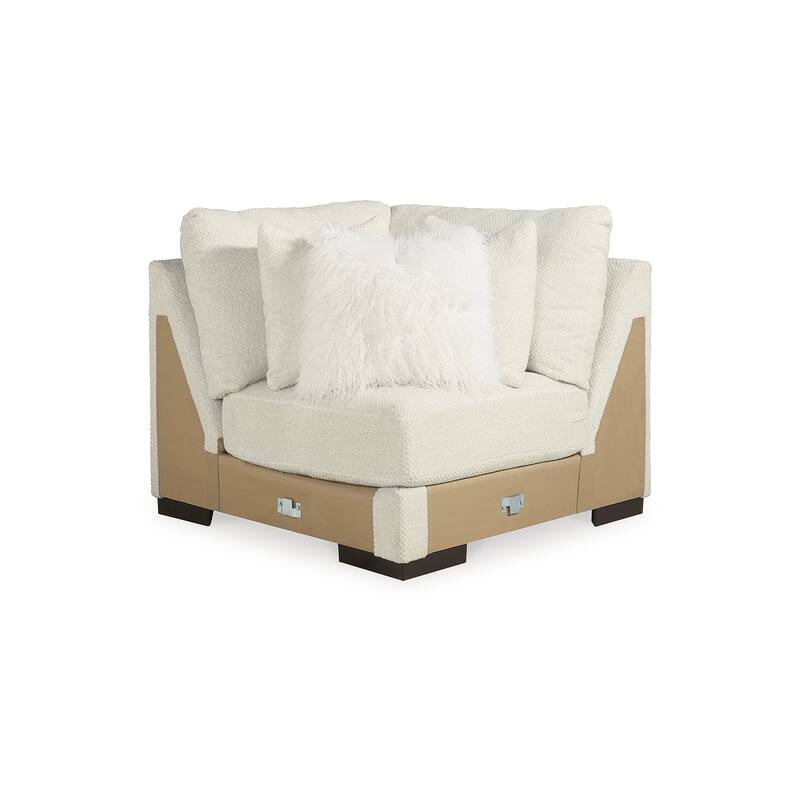 Signature Design by Ashley Zada Ivory 3-Piece Sectional - 130"W x 130"D x 38"H