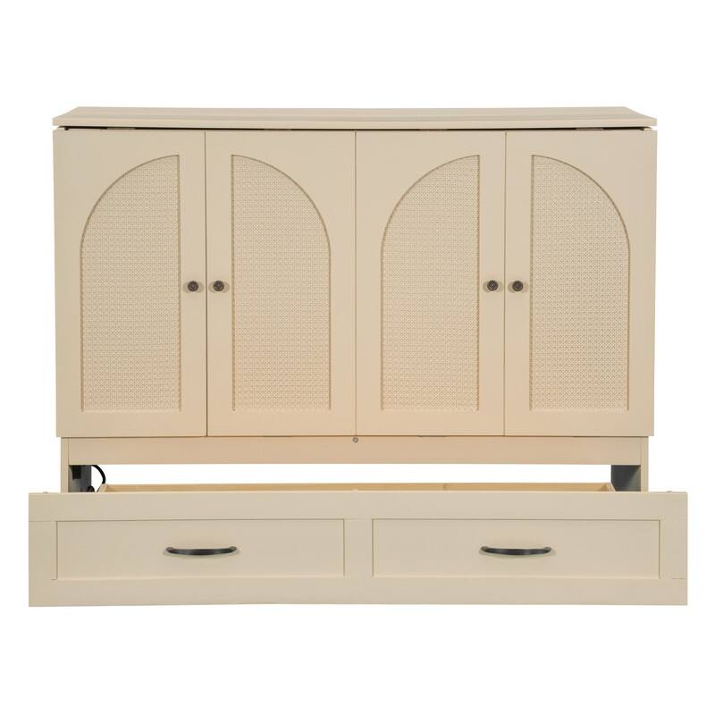 Full Size Murphy Bed with Large Drawers