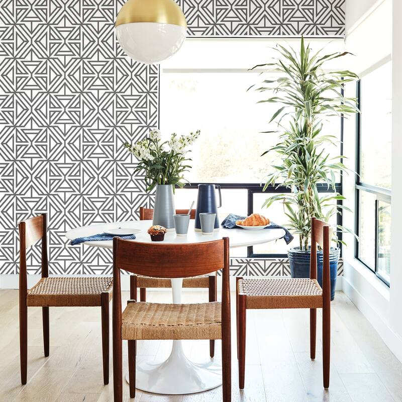 A-Street Prints Helios Taupe Geometric Wallpaper
