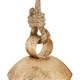 preview thumbnail 14 of 77, Gold, Gray, Bronze, Black or Red Metal Tibetan Inspired Decorative Cow Bells with Jute Hanging Rope (Set of 3)