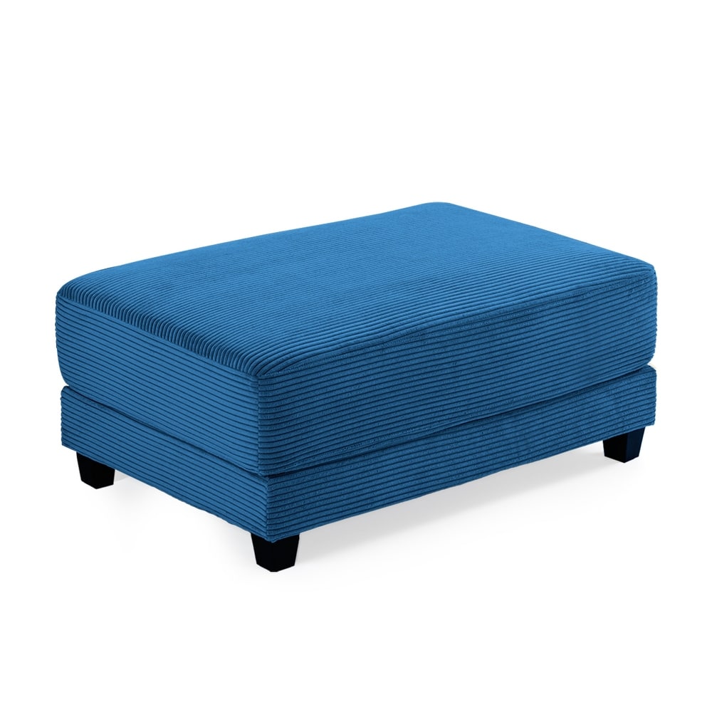 Blue oversized ottoman sale