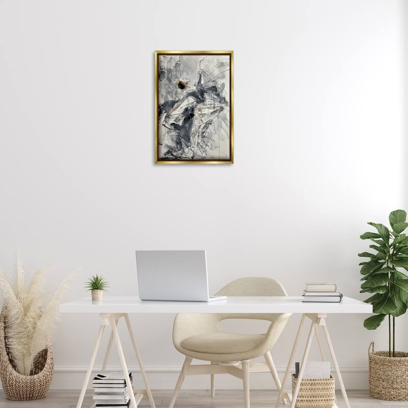 Stupell Elegant Pose Dancer Framed Floater Canvas Wall Art Design By Lucille Lee