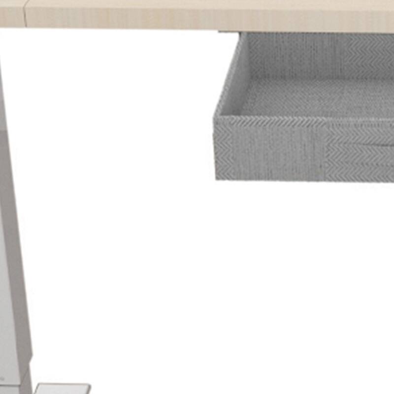 HomeRoots 63" Adjustable Beige Standing Desk