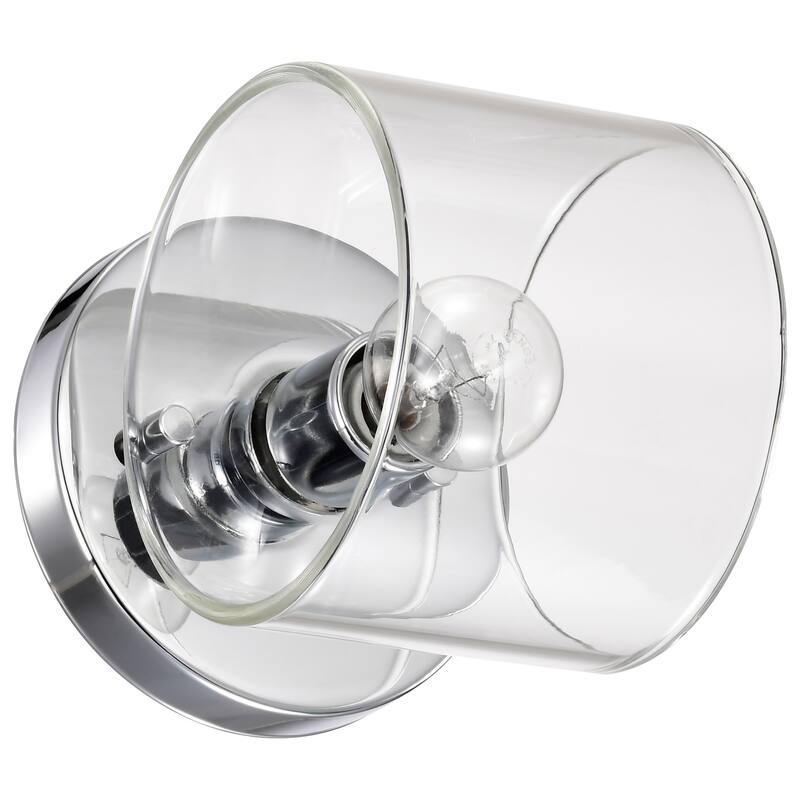 Marlowe 1 Light Vanity Polished Nickel with Clear Glass - Polished Nickel