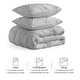preview thumbnail 54 of 65, 3 Piece Reversible Pintuck Pinch Pleat Bohemia and Tufted Clipped Comforter Set