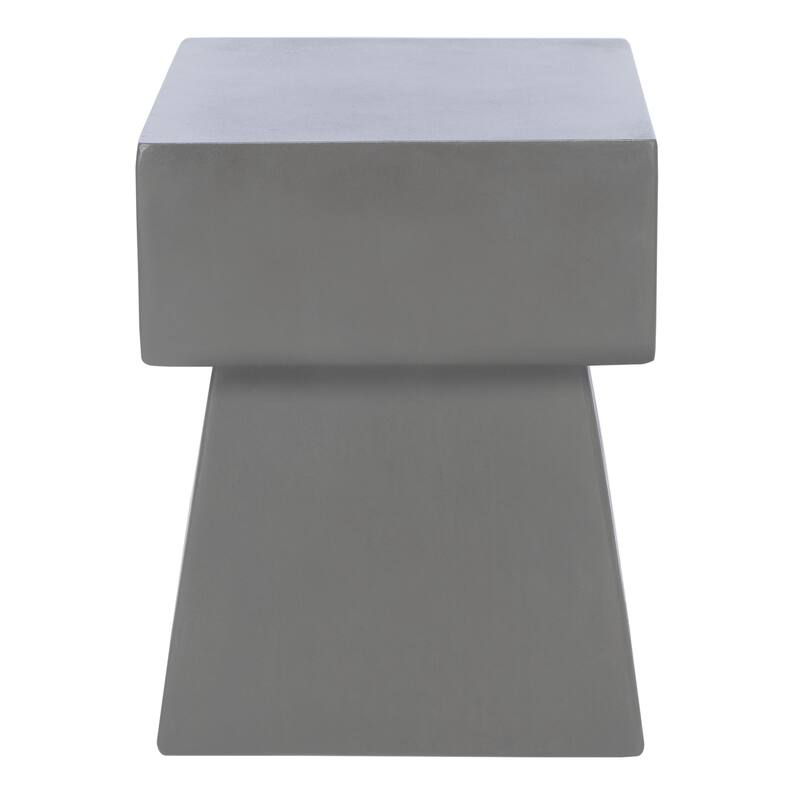 SAFAVIEH Zen Mushroom Concrete Indoor/ Outdoor Accent Table (Dark Grey) - 13.7" x 13.7" x 18.1"