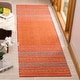 preview thumbnail 13 of 19, SAFAVIEH Handmade Montauk Caragh Stripe Cotton Flatweave Rug 2'3" x 8' Runner - Orange/Red - Runner