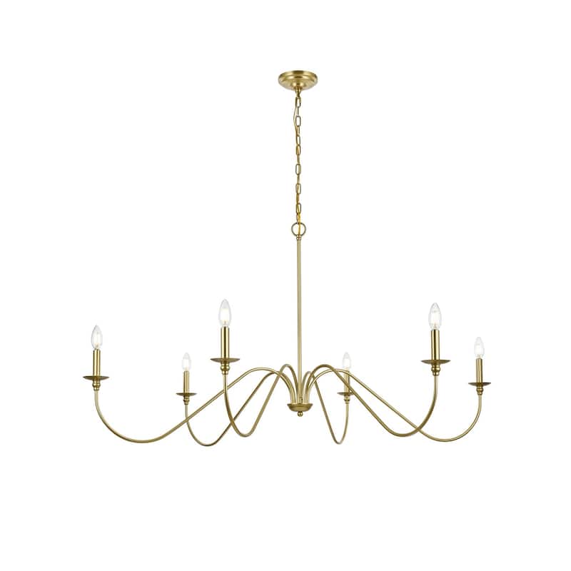 Indigo Home 54 inch chandelier - Brass