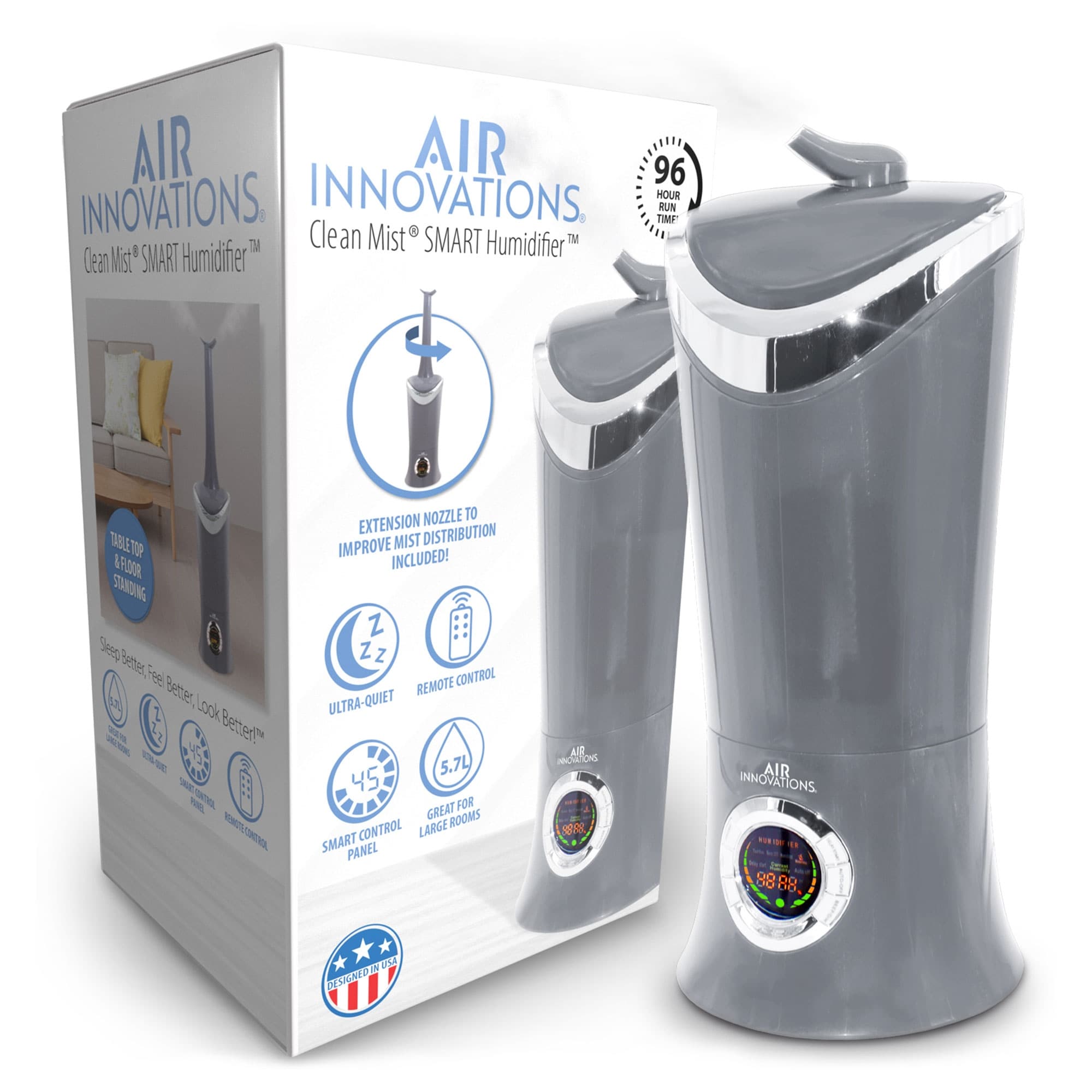 Air Innovations MH-701BA Ultrasonic Cool Mist Humidifier with Aromathe